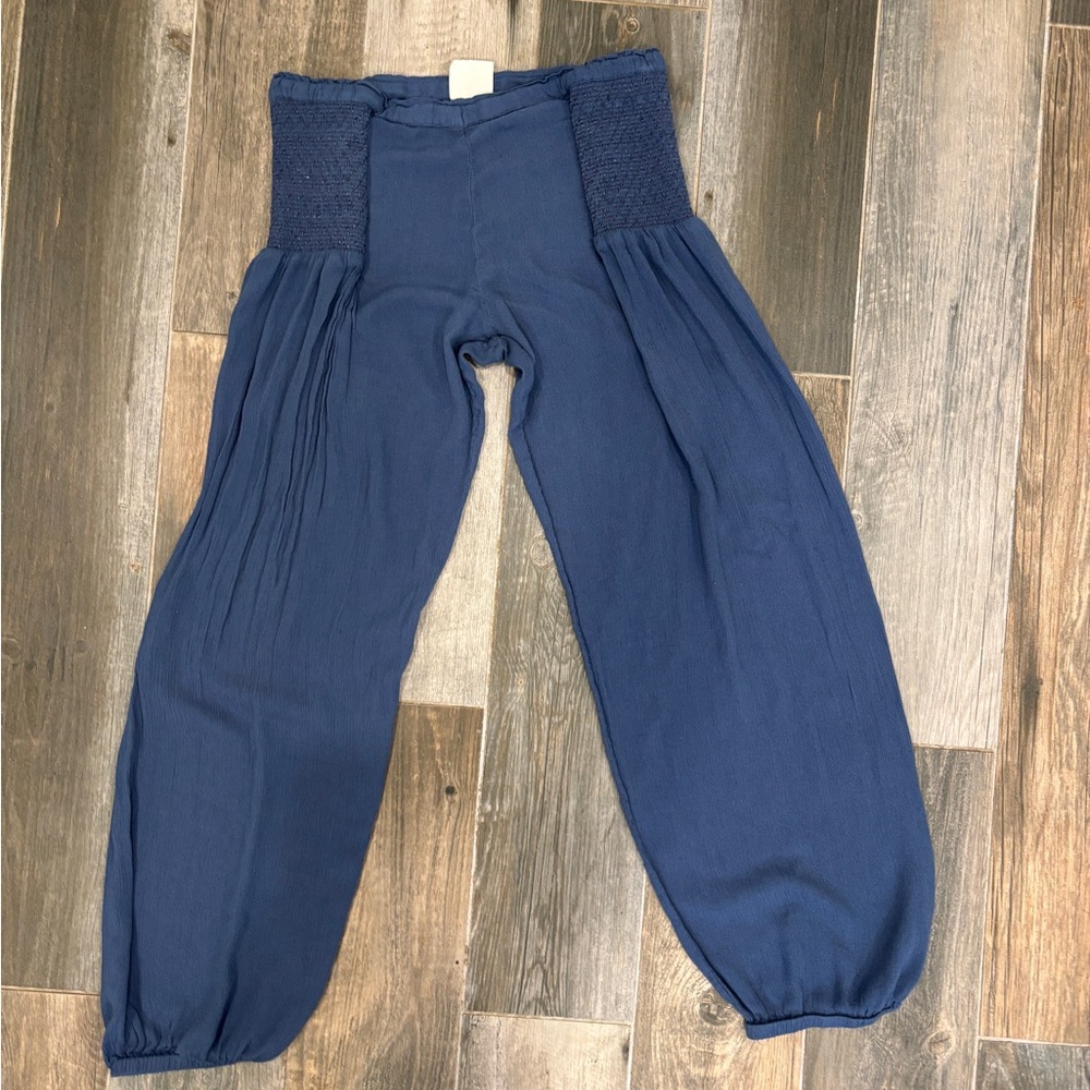 Free People Intimately Haremblue 100% Rayon  pants  small